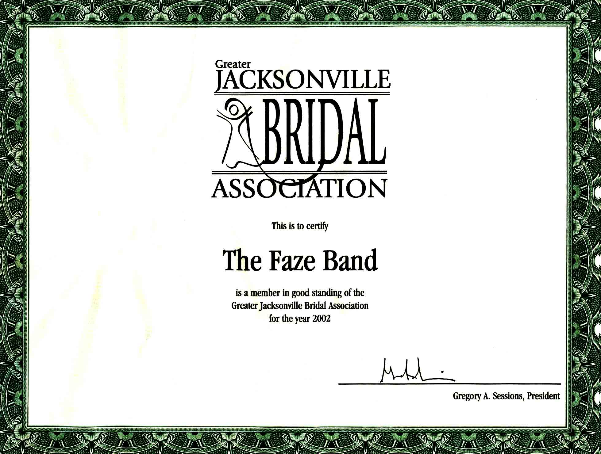 Bridal certification award